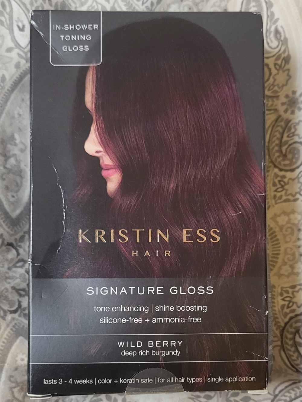 KRISTIN ESS HAIR Wild Berry Signature Gloss Hair Color Deep Rich Burgundy 1 Box